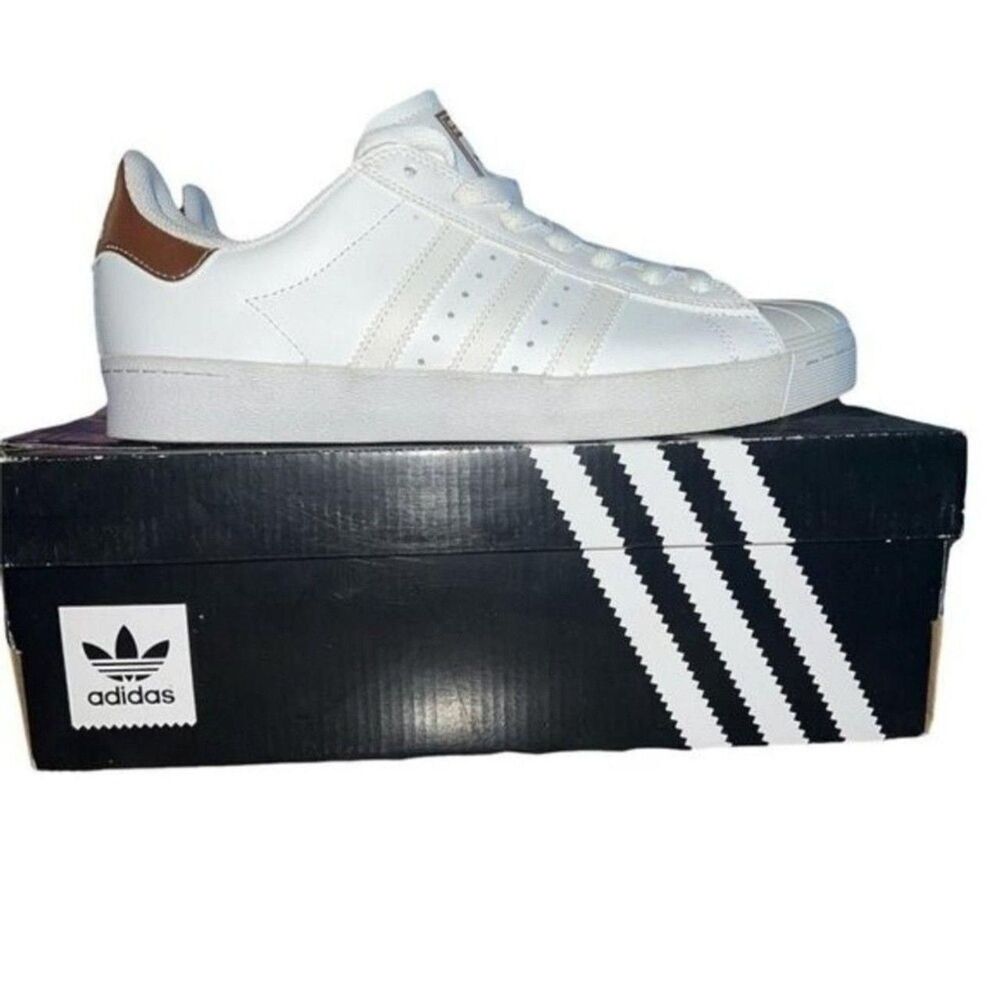 Adidas Mens shoes Superstar Vulc Adv BB8611 White Lace Up Sb  7 new other